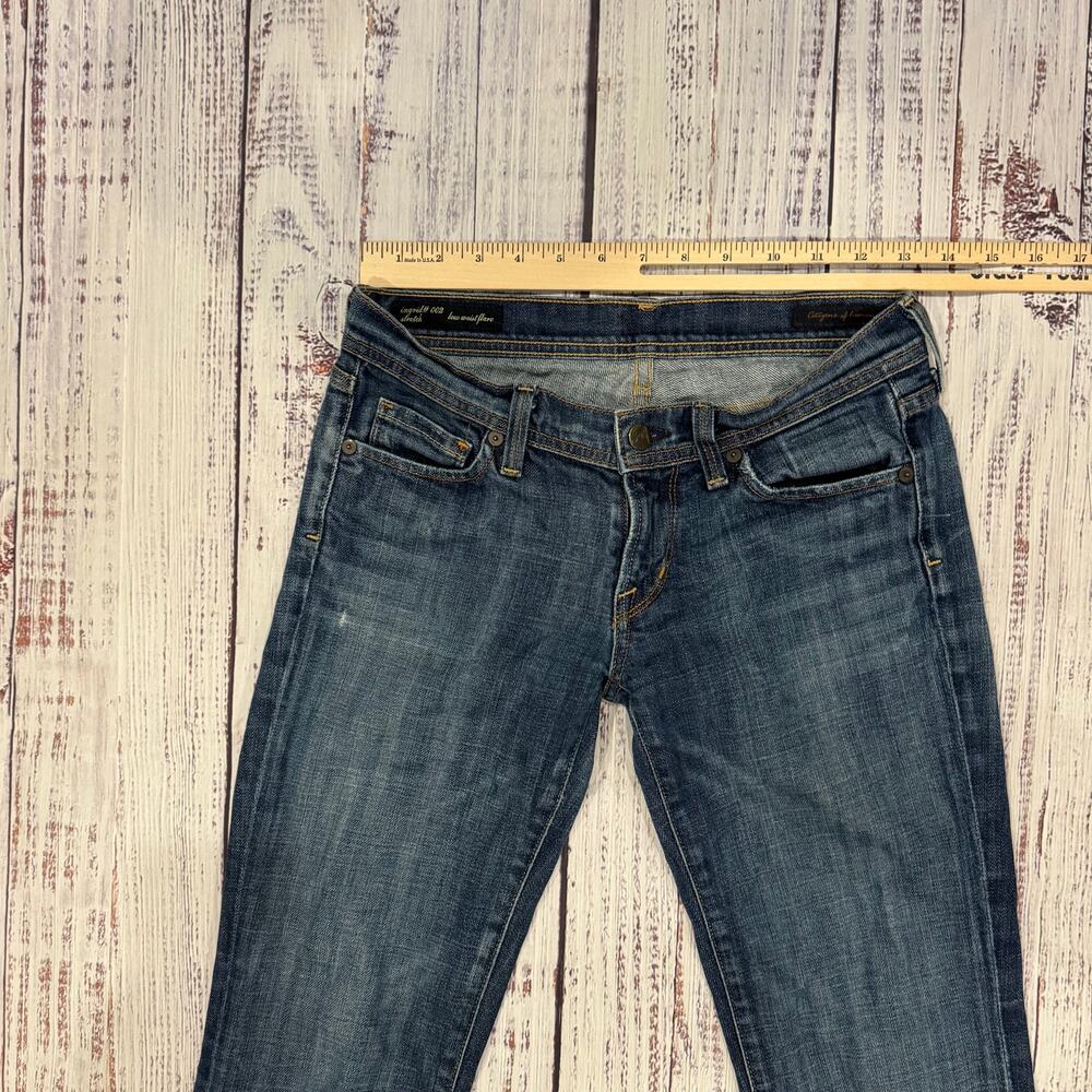Citizens of Humanity Ingrid Low Waist Flare Jeans Dark Wash Stretch Size 26 - Picture 8 of 11